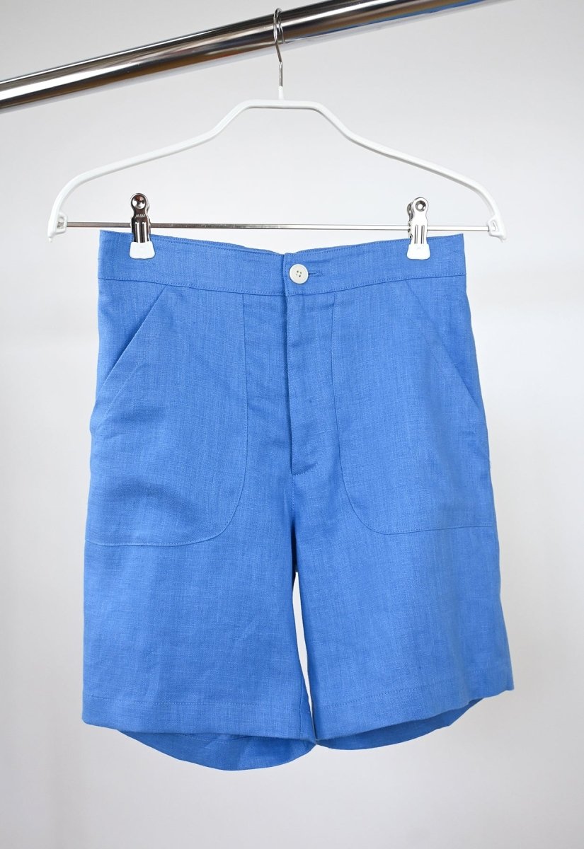 "Tutti Frutti" Linen Shorts - Blueberry