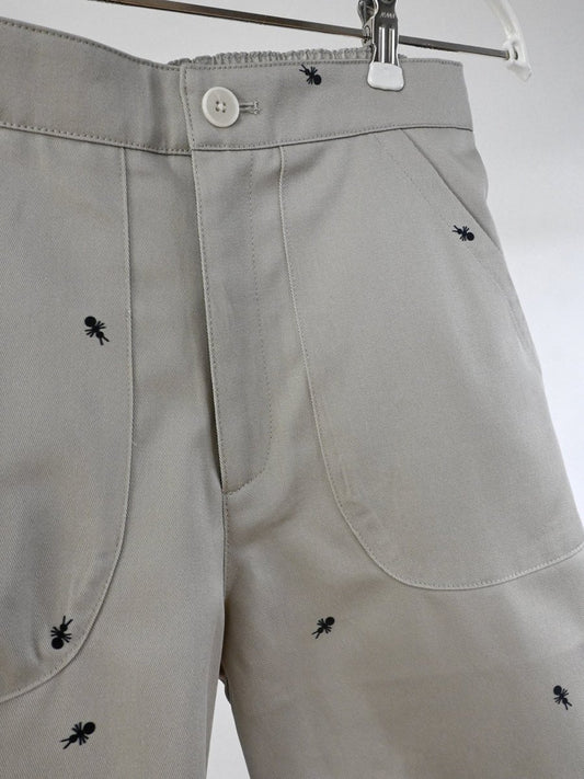 "Ants on your Pants" Work/Play Shorts - Pearl Grey. Design by HO HOS HOLE IN THE WALL