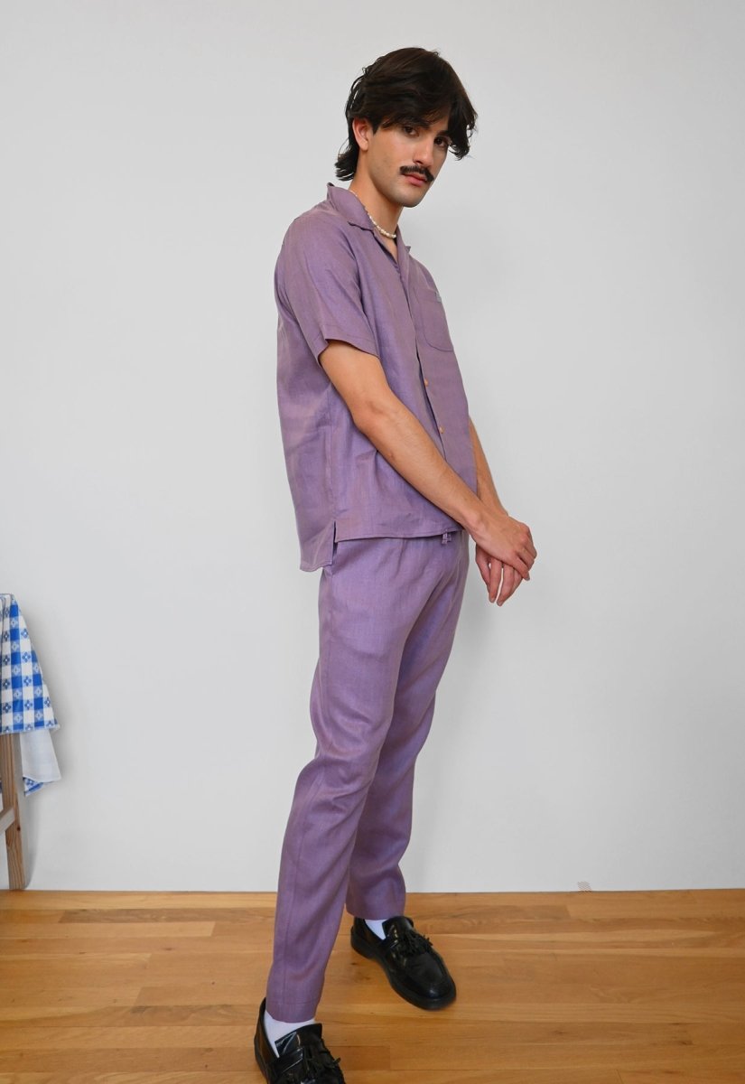 "Tutti Frutti" Linen Pant - Purple Grape